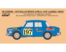 Decal – Renault R8 Gordini - Rallye Monte Carlo 1970 - Lagniez / Marc